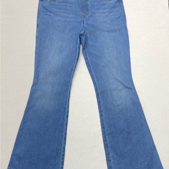 SPANX Denim - SPANX FLARE JEANS WOMENS LARGE PULL ON CITY CASUAL COLLEGE